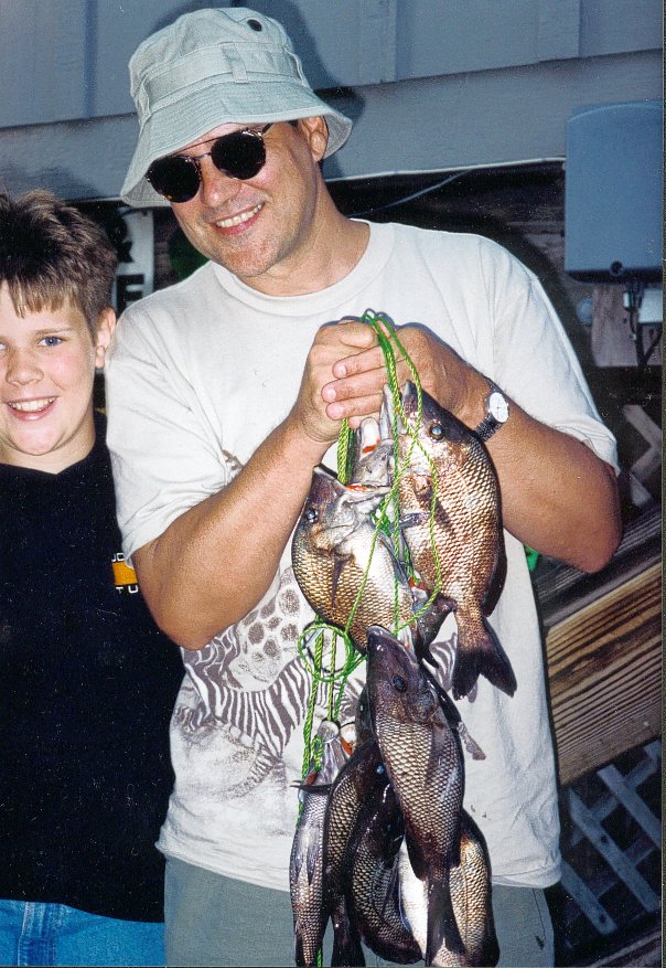 Jesse and me and some delicious fish